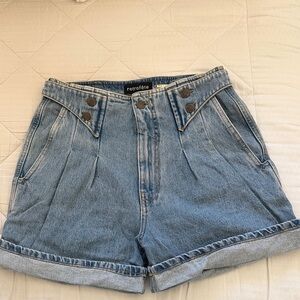 Retrofete Light Blue Denim Jean Shorts